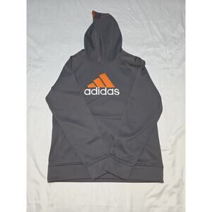 Adidas Boys Xl Grey and Orange Hoodie Sweatshirt Long Sleeve